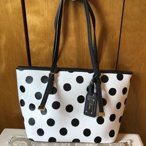 Aldo polka dot and stripe bag